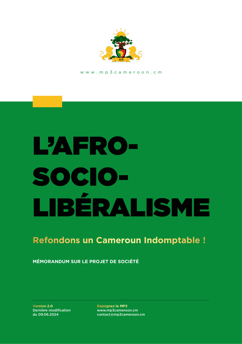 Couverture du mémorandum, L’afro-socio-libéralisme